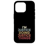 Carcasa para iPhone 16 Pro Justice Name Justice Personalized Name First Given