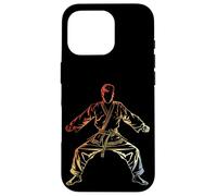 Carcasa para iPhone 16 Pro Karate Boy Sketch Vintage para Niños