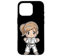 Carcasa para iPhone 16 Pro Karate Girl Comic Style Karateka Sports