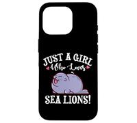 Carcasa para iPhone 16 Pro Kawaii Womens Kids Just A Girl Who Loves Sea Lions Lover