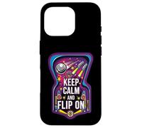 Carcasa para iPhone 16 Pro Keep Calm and Flip On Retro Pinball Arcade Game