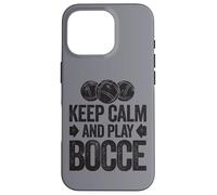 Carcasa para iPhone 16 Pro Keep Calm and Play Bocce Jack Bocci Game Bocce