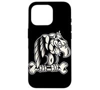 Carcasa para iPhone 16 Pro King Buitre Raptor Scavenger Bone Blackwork Minimal