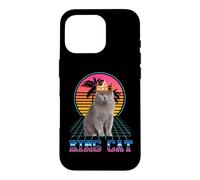 Carcasa para iPhone 16 Pro King Cat British Shorthair Vintage 80s Funny Kitten Cats