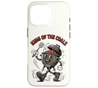 Carcasa para iPhone 16 Pro King of The Coals Retro Cartoon BBQ Kettle Grill Grill