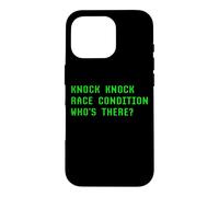 Carcasa para iPhone 16 Pro Knock Knock Race Condition ¿Quién está ahí programando diversión con el codificador?