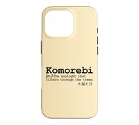 Carcasa para iPhone 16 Pro Komorebi Japonés Palabra Vocab Poético Árbol Sol Naturaleza Amor