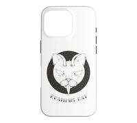 Carcasa para iPhone 16 Pro Krampus Cat Horror Xmas Illustration Horned Cat w Tongue
