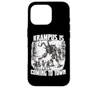 Carcasa para iPhone 16 Pro Krampus Tradición Perchtenlauf Kramperl Máscara Bad Santa