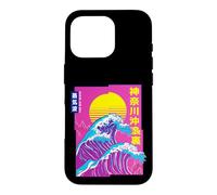 Carcasa para iPhone 16 Pro La Gran Ola, Vaporwave Anime Estética Glitch Japonés