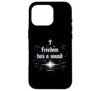 Carcasa para iPhone 16 Pro La Libertad Tiene un Sonido Christian Inspiration 2 Corintios 3:17
