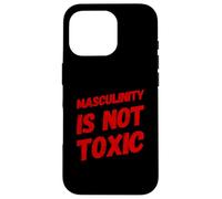 Carcasa para iPhone 16 Pro La masculinidad no es tóxica Entrenamiento de Humor Masculino Alfa político