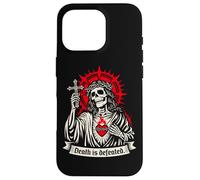Carcasa para iPhone 16 Pro La Muerte es derrotada Oscuro Cristiano Gótico Esqueleto Fe G