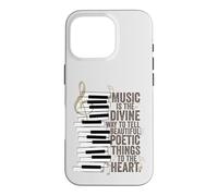 Carcasa para iPhone 16 Pro La música es la Cita de Piano de la Manera Divina