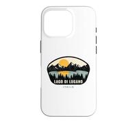 Carcasa para iPhone 16 Pro Lago di Lugano Italia Design Vacation Souvenir
