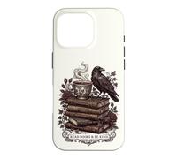 Carcasa para iPhone 16 Pro Lee Libros y sé Amable Dark Academia Literatura clásica Cuervo