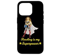 Carcasa para iPhone 16 Pro Leer es mi superhéroe Superpoder Amante del Libro Mujeres Niñas