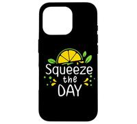 Carcasa para iPhone 16 Pro Lemon Coffee Squeeze The Day Sign,When Life Gives You Lemons