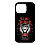 Carcasa para iPhone 16 Pro León de Judá Apocalipsis 5:5 Verso bíblico gótico Cristiano