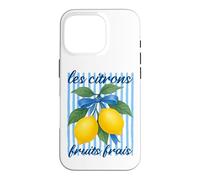 Carcasa para iPhone 16 Pro Les citrons Limones Franceses Estética Coqueta Verano Vintage