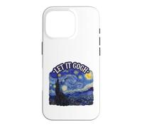 Carcasa para iPhone 16 Pro Let It Gogh Noche Estrellada Divertido Artista Van Gogh Bellas Artes