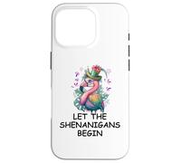 Carcasa para iPhone 16 Pro Let The Shenanigans Begin Mardi Gras Flamingo St Patrick's