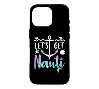 Carcasa para iPhone 16 Pro Let's Get Nauti Bachelorette Party Funny Bride Mermaid Theme