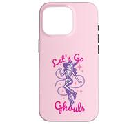 Carcasa para iPhone 16 Pro Let's Go Ghouls para Halloween, Vaquera, Western, Pastel, gótico, Morado