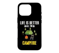 Carcasa para iPhone 16 Pro Life Is Better All The Campfire Camping Camper Adventure