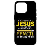 Carcasa para iPhone 16 Pro Life Without Jesus Funny Christian Religious Faith