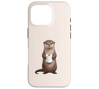 Carcasa para iPhone 16 Pro Linda Nutria sosteniendo Papel higiénico Divertido Humor de baño