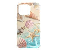 Carcasa para iPhone 16 Pro Linda Playa estética océano Concha Costera Verano mar Tema