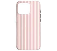 Carcasa para iPhone 16 Pro Lindo Blush Pink Stripes Vertical Líneas Patrón Minimalista