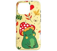 Carcasa para iPhone 16 Pro Lindo Bosque, Rana, Hongo, otoño, patrón, ilustración
