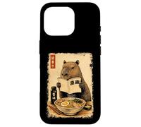 Carcasa para iPhone 16 Pro Lindo Capybara Ramen Japonés Kanji Edo Pintura