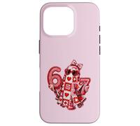 Carcasa para iPhone 16 Pro Lindo Crochet Ghost 67 Meme Pink Coquette Cumpleaños 67