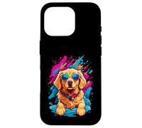 Carcasa para iPhone 16 Pro Lindo Labrador Dorado Amantes Colorido Splash Art Golden Lab