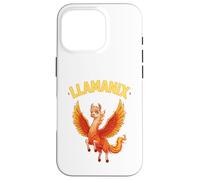 Carcasa para iPhone 16 Pro Llama Fénix Híbrido Flaming Wings Fantasía Criatura