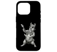 Carcasa para iPhone 16 Pro Llama Tocando Guitarra Rock & Roll Llamas Alpaca Rocker