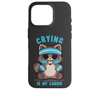 Carcasa para iPhone 16 Pro Llorar es mi Mapache Cardiovascular