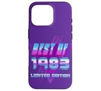 Carcasa para iPhone 16 Pro Lo Mejor de 1983 Bday Party Celebration Vintage 80's Art Design