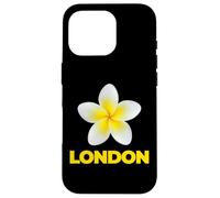 Carcasa para iPhone 16 Pro London Tropical Yellow Frangipani Flower Minimalist City