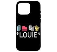 Carcasa para iPhone 16 Pro Louie Nombre de Perro Personalizado Louie Pet Lover