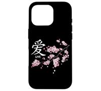 Carcasa para iPhone 16 Pro Love Kanji Symbol & Japanese Sakura Valentine’s Day