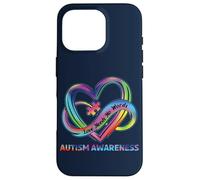 Carcasa para iPhone 16 Pro Love Needs No Words Autismo Concientización Puzzle Corazón Autismo