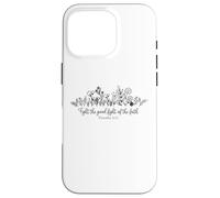 Carcasa para iPhone 16 Pro Lucha contra la Buena Batalla Los Hombres y Mujeres Cristianos aman a Dios y Jesús