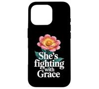 Carcasa para iPhone 16 Pro Luchando con Gracia Guerrero Cáncer Inspirador