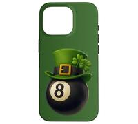 Carcasa para iPhone 16 Pro Lucky Eight 8 Ball Shirt with Shamrock and Four Leaf Clover