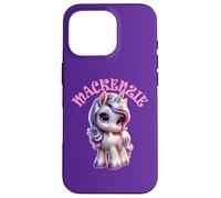 Carcasa para iPhone 16 Pro Mackenzie - Bonito diseño de Unicornio para niñas con Nombre Mackenzie