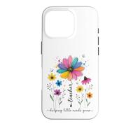 Carcasa para iPhone 16 Pro Maestro ayudando a pequeñas Mentes a Crecer diseño Floral